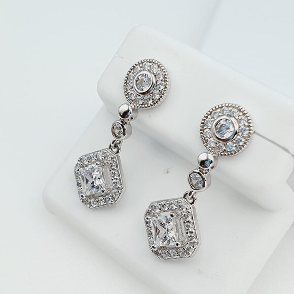 "925 Sterling Silver Cubic Zirconia Earrings, U19254851 - Picture 7 of 11